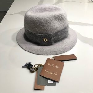 Loro Piana Rabbit Fur Fedora W/ Tags